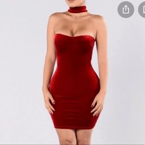 Red Velvet Fashion Nova Dress
